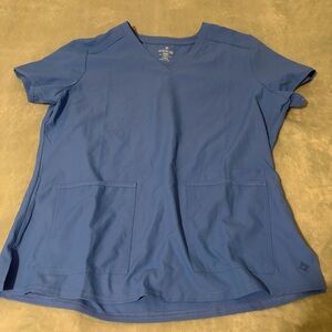 Blue V-Neck scrub top unisex
